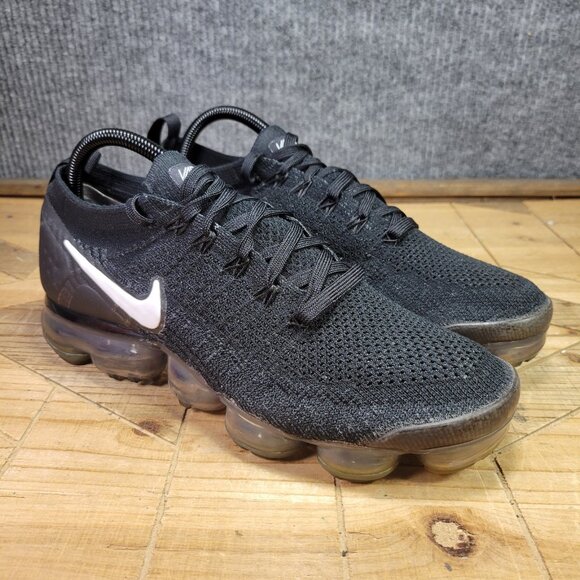 Nike Air Vapormax Flyknit 2 942842-001 Mens Size 8.5 Black Running Shoes Mesh - Picture 1 of 11